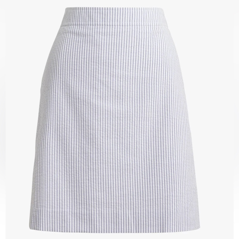 NWT J. Crew Factory Seersucker A Line Skirt, CA191, Size 6